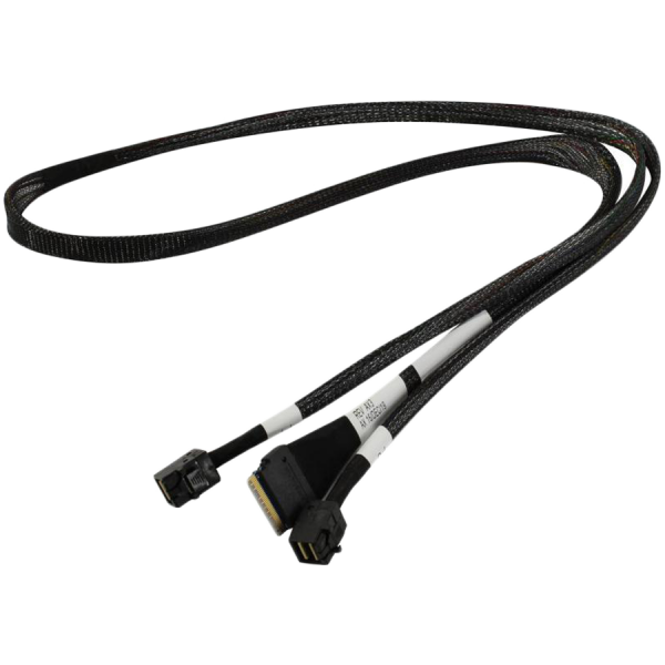 Broadcom LSI internal U.3 cable 1.0 m SlimLine x8 (SFF-8654) to 2x Mini-SAS HD (SFF-8643) black