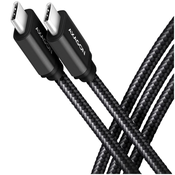 CABLE USB-C TO USB-C 1M 60W/BLACK BUCM3-CM10AB AXAGON
