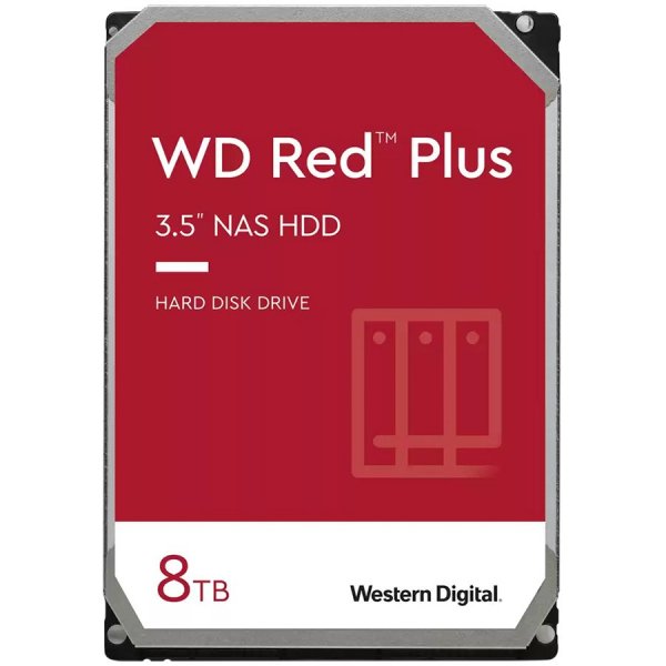 HDD|WESTERN DIGITAL|Red Plus|8TB|SATA|256 MB|5640 rpm|3,5"|WD80EFPX