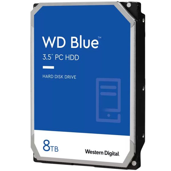 HDD|WESTERN DIGITAL|Blue|8TB|256 MB|5640 rpm|3,5"|WD80EAAZ