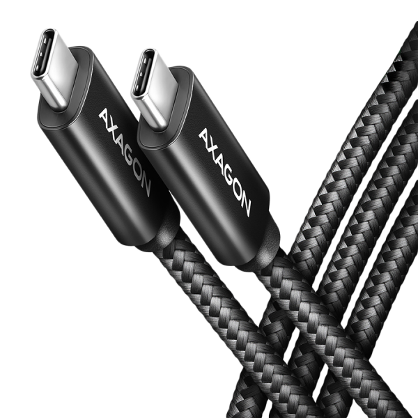 CABLE USB-C TO USB-C 2.5M 240W/BRAID BLK BUCM2-CM25AB AXAGON