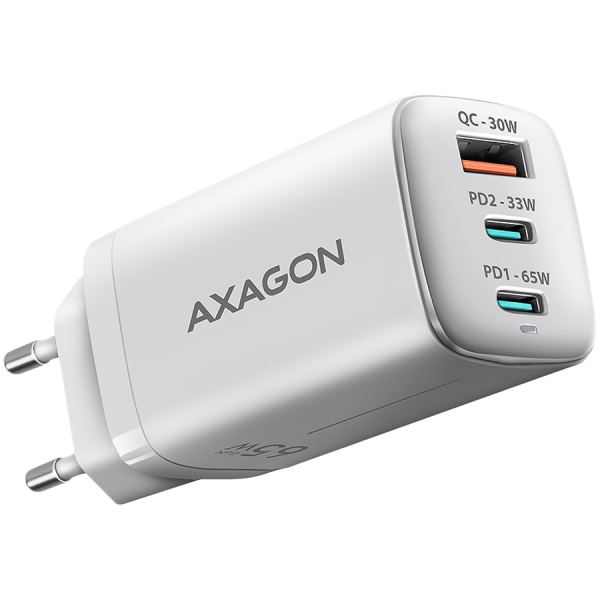 MOBILE CHARGER WALL USB 65W/GAN 3PORT ACU-DPQ65W AXAGON