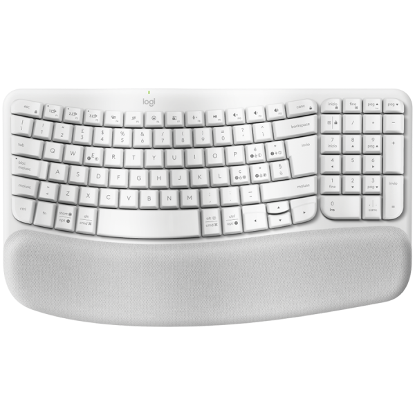 LOGITECH Wave Bluetooth ergonomic keyboard - OFFWHITE - NORDIC