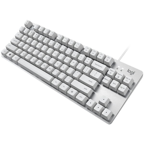 LOGITECH K835 TKL Mechanical Keyboard - OFFWHITE/SILVER - USB - NORDIC - TTC RED