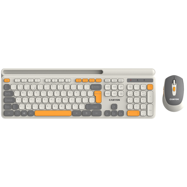 CANYON HSET-W5 EN Keyboard+Mouse AAA+AA Wireless Beige