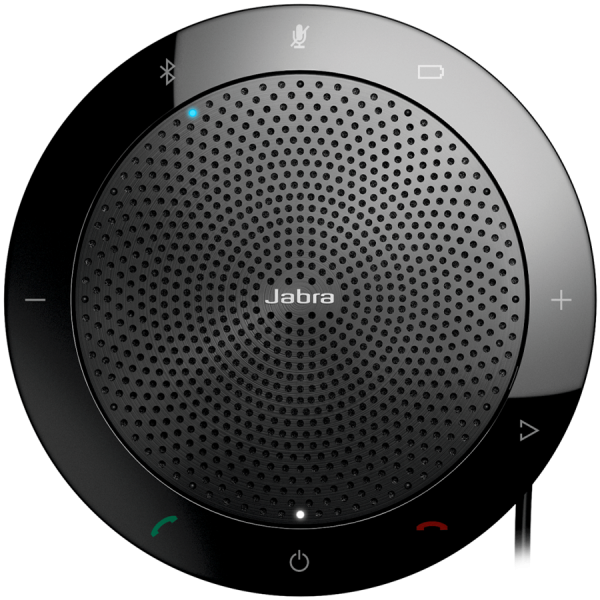 JABRA SPEAK 510 + Speakerphone for UC & BT plus Bundle LINK 370, , USB Conference solution, 360-degree-microphone, Plug&Play, mute and volume button, Wideband, Bluetooth (up to 100 meters).Version B: incl. Smart Button activated via JABRA Direct