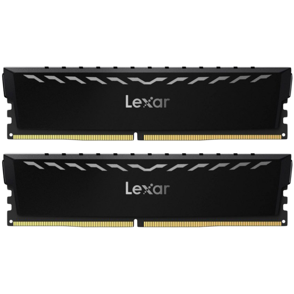 Lexar 2x8GB THOR DDR4 3600 UDIMM XMP Memory with Black heatsink. Dual pack
