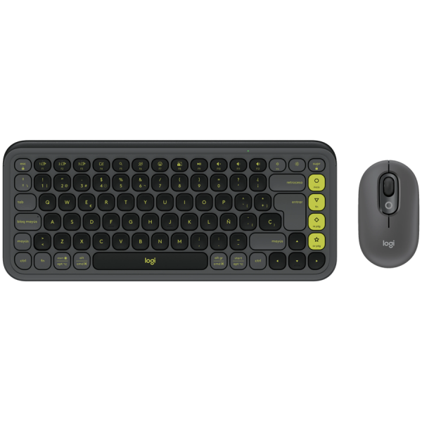KEYBOARD +MOUSE COMBO POP ICON/GR/GREEN 920-013140 LOGITECH