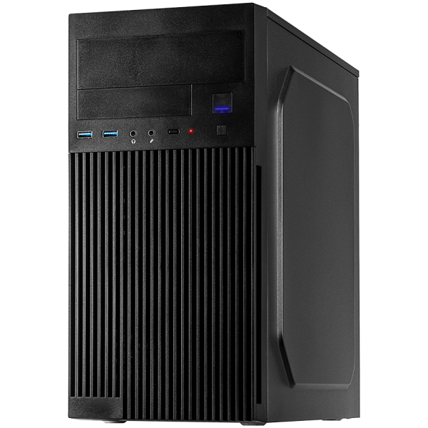 Inter-Tech PC Chassis IT-6521 Straight, mATX, 1x 5.25" external, 2x 3.5" int. & ext., 3x 2.5 internal, 2x USB 3.0, mATX MB, ATX PSU, 170 x 355 x 354mm (WxDxH), Dark Gray