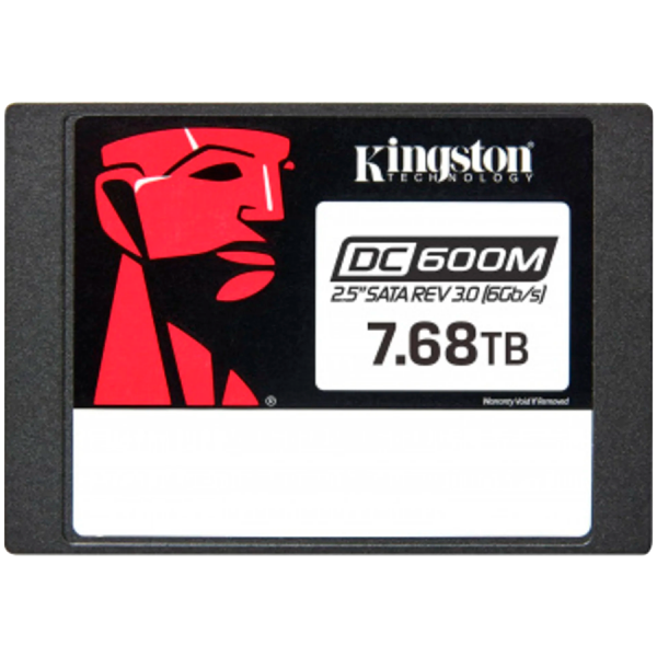 SSD|KINGSTON|14016xTBW rating|MTBF 2000000 h|Read speed 560 MB/s|Write speed 530 MB/s|Serial ATA III|2.5"|7680 GB|DC600M|SEDC600M/7680G