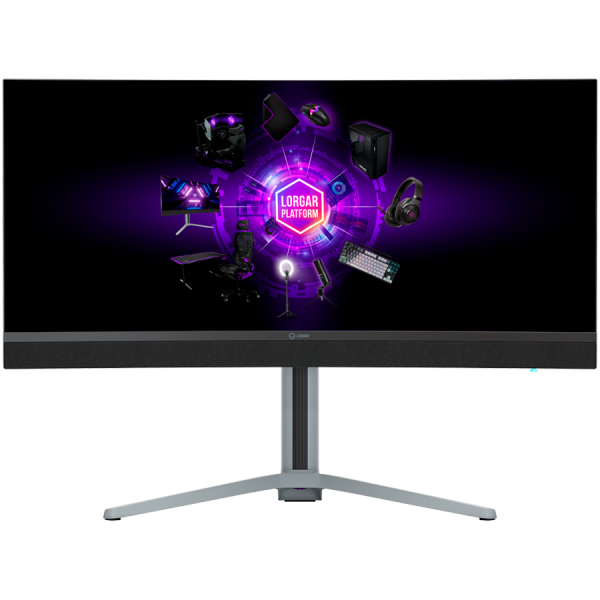 LORGAR Gaming Monitor Pro 34MP1 34in UWQHD Mini-LED 180Hz Grey