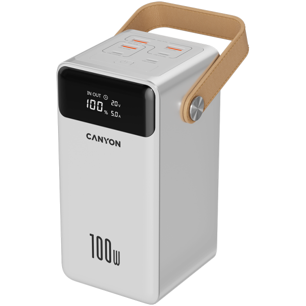 CANYON power bank OnPower 610 metal 60000 mAh PD100W White