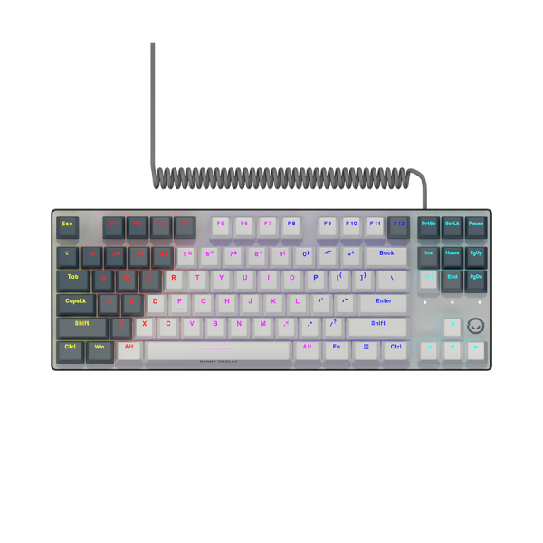 LORGAR Gaming Keyboard Azar 514TKL Wired White EN