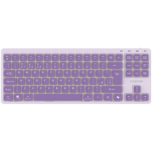 CANYON Keyboard OnType 10 Low Profile EN Wired Violet