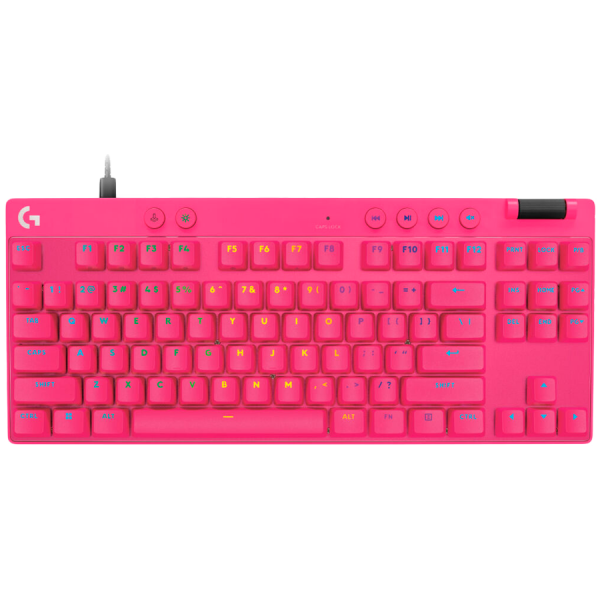 LOGITECH G PRO X TKL RAPID Gaming Keyboard - MAGENTA - US INT'L - USB - EMEA28i-935 - LINEAR