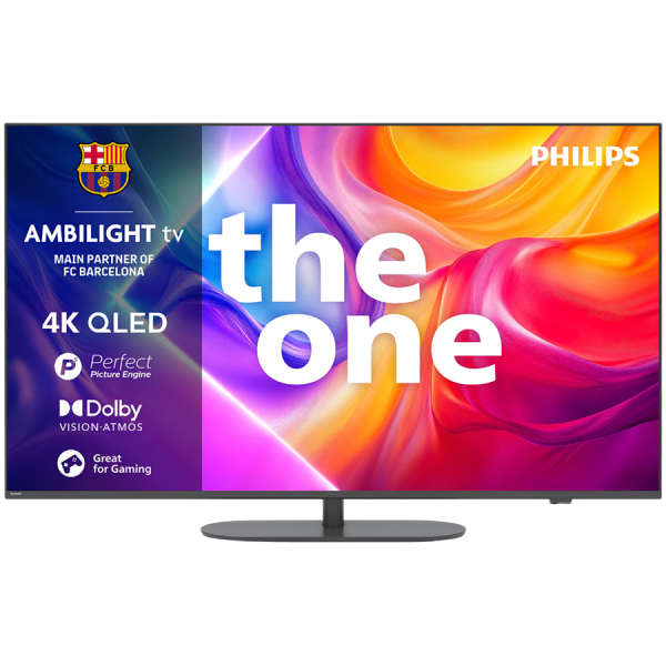 Philips TV LED 65PUS9010/12, The One, QLED AMBILIGHT 4K TV, 164 cm (65"), 144Hz, VRR, FreeSync Smart platform Titan OS, P5 Image processor, Dolby Vision and Atmos