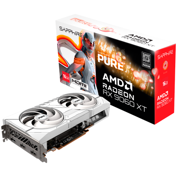 Graphics Card|SAPPHIRE|AMD|Radeon RX 9060 XT|16 GB|GDDR6|128 bit|PCI Express x16 5.0|Active|11350-02-20G
