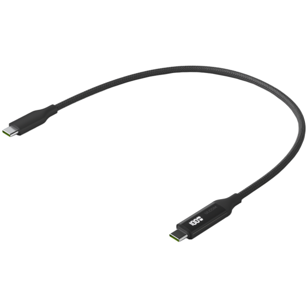 Ubiquiti UACC-Cable-USB-100W-0.3M-BK USB-C Cable with Charge Display, 100W max power output, 0.3m