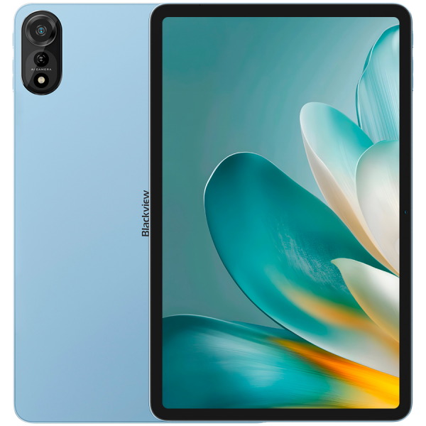 Blackview MEGA 2 WiFi 12-inch FHD 1200x2000 90Hz 12GB+256GB Allwinner A733 Octa-core 2.2GHz Cam Front 8MP Rear 16MP 9000mAh NO Charging Netflix HD TUV Rheiland Android 15 Ice Blue