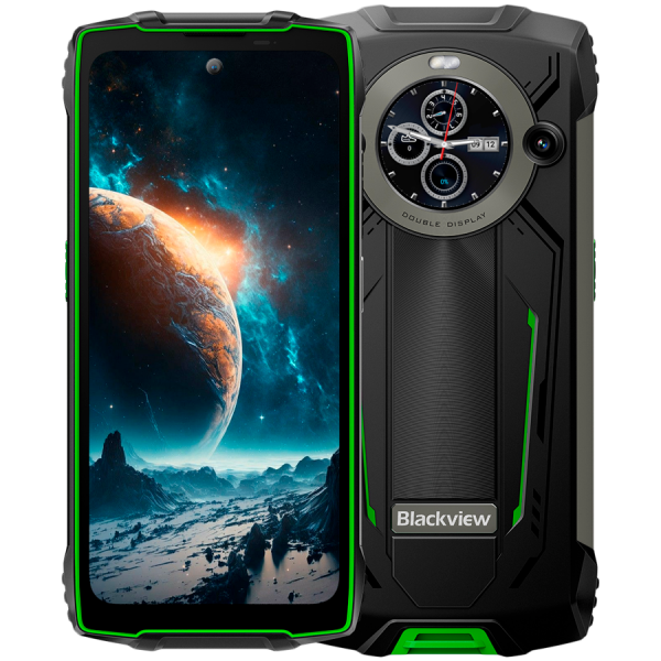 Blackview Rugged BV8200 LTE 6.5-inch FHD+IPS 1080x2400 120Hz Corning 3th + 1.3-inch 360x360 12+256GB MT8781 Octa-core 2.2GHz 8800mAh NO Charger CAM Front 32MP Rear 50+13MP IP68/IP69K/MIL-STD-810H NFC Fingerprint Green