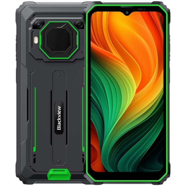 Blackview BV6200 Plus LTE 6.56" HD+IPS 720x1612 90Hz 8+256GB Unisoc T606 Octa-core 1.6GHz CAM Front 13MP Rear 16+2MP IP68/IP69K/MIL-STD-810H NFC Fingerprint 11000mAh NO Charger Android 14 Green