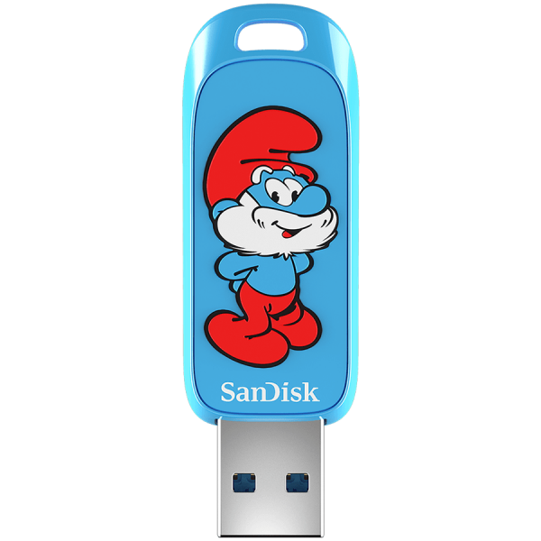 SANDISK USB 3.2,Ingot Type-A,130MB/s,Papa Smurf Edition,4x6 Blister,Global