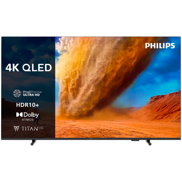 Philips TV QLED 50PUS7810/12, 126 cm (50") TV, Pixel Precise Ultra HD, Titan OS smart platform, Dolby Atmos sound. HDR10+