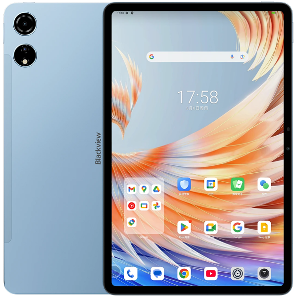 Blackview MEGA 3 LTE 12.1" FHD 2560x1600 90Hz 12GB+256GB MT Helio G100 Octa-core 2.2GHz Cam Sony AI 13MP/50MP 8800mAh 33W fast charger AI Android 15 Skyline Blue