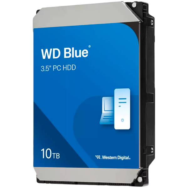 HDD Desktop WD Blue 10TB CMR, 3.5'', 512MB, 7200 RPM, SATA