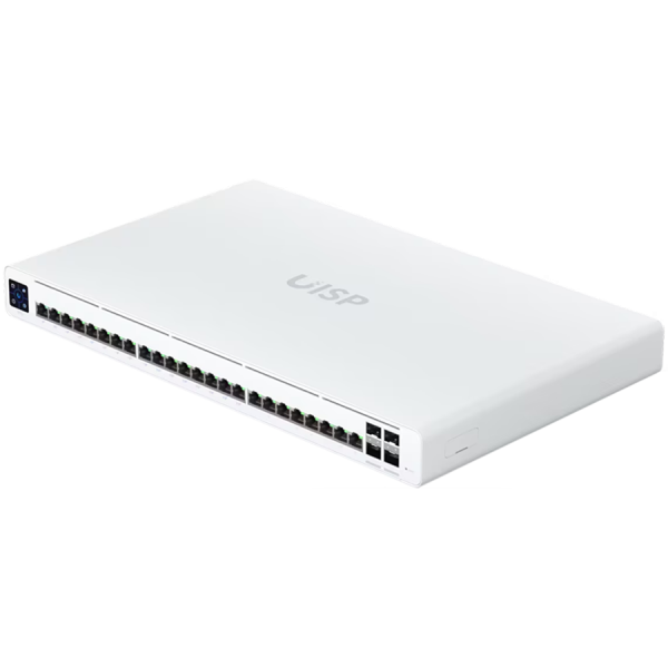 Ubiquiti UISP-S-Pro-EU 220W (27V) PoE switch with (24) GbE RJ45 ports, including (16) with 27V passive PoE, and (4) 10G SFP+ ports