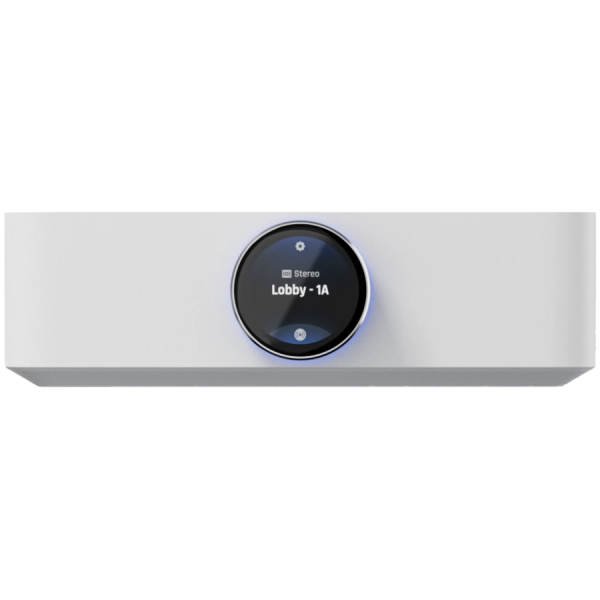 Ubiquiti UPL-Amp-W-EU Premium speaker amplifier designed for high-fidelity multi-zone audio streaming and immersive spatial sound experiences, 130 watts per channel at 8 ohms, 2x speaker terminal outputs with (2) custom-designed banana plugs include