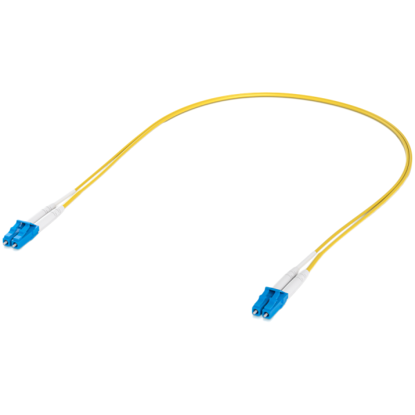 Ubiquiti UACC-OFC-S2-LULU-0.5M-50 OS2 Duplex LC UPC Fiber Patch Cable Lightweight fiber patch cable for up to 100G connections, 0.5m