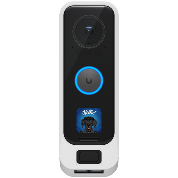White customized encsing for UniFi Protect G4 Doorbell Pro