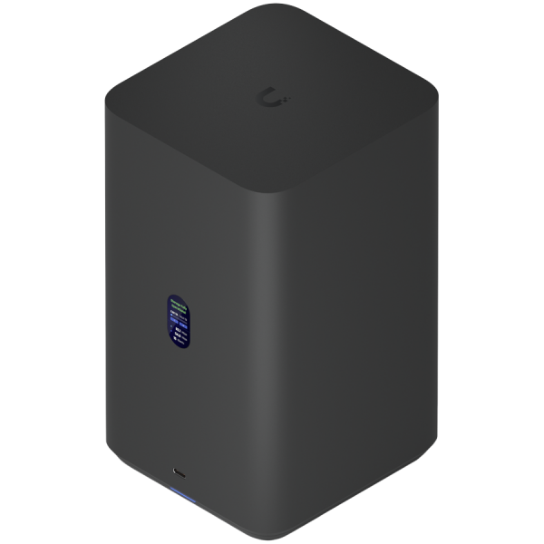 Ubiquiti UniFi UNAS-2-B-EU Network Attached Storage with (2) 3.5inch HDD bays, 2.5 GbE networking, USB-C connectivity, and an included PoE++ adapter, all in a compact footprint, black