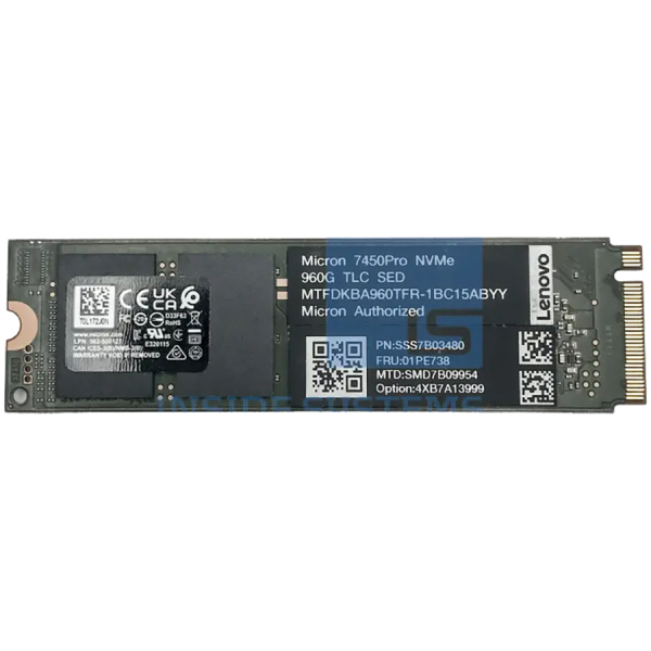 Lenovo ThinkSystem M.2 7450 PRO 960GB Read Intensive NVMe PCIe 4.0 x4 NHS SSD