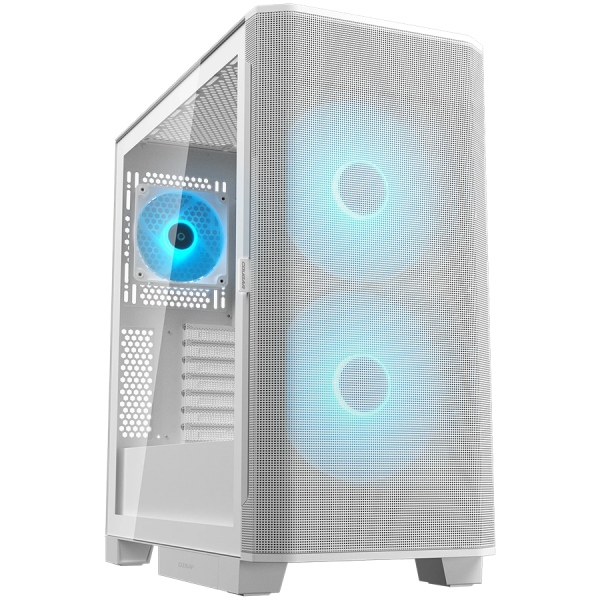 COUGAR AIRFACE FLO RGB PC Case, Mid Tower, White
