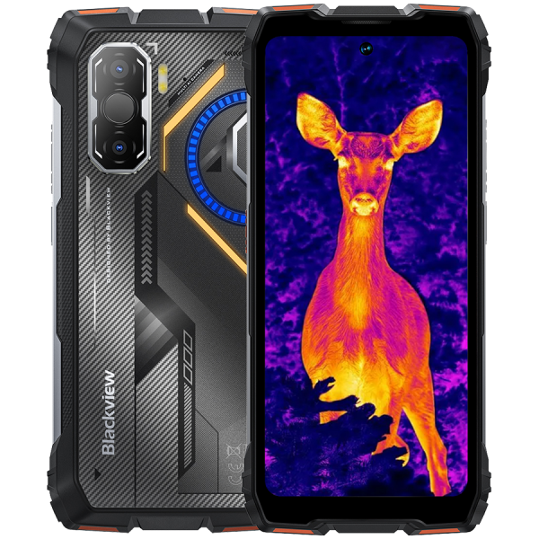Blackview ROCK 3 LTE 6.78-inch FHD+ 2460x1080 120Hz 8+256GB MT Helio G100 Octa-Core 2.2GHz 50MP Front 108MP Rear Thermal imaging camera NFC FG MIL-STD-810H 10000mAh Wireless Charging Fingerprint Android 16 Orange