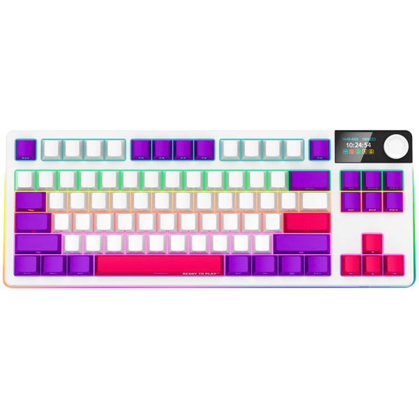 LORGAR Gaming Keyboard KBP70TKLW Pro Wireless White EN
