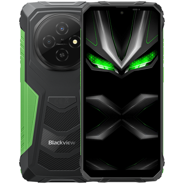 Blackview FORT1 LTE 6.56-inch HD+ 1612x720 90Hz 6+256GB Unisoc T615 Octa-Core 1.8GHz 8MP Front 16MP Rear NFC MIL-STD-810H 10000mAh Fingerprint Android 16 Green