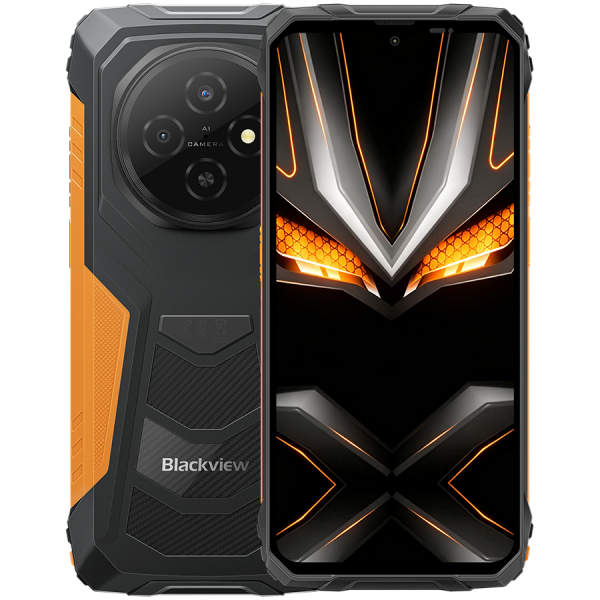 Blackview FORT1 LTE 6.56-inch HD+ 1612x720 90Hz 6+256GB Unisoc T615 Octa-Core 1.8GHz 8MP Front 16MP Rear NFC MIL-STD-810H 10000mAh Fingerprint Android 16 Orange