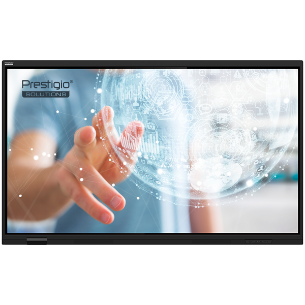 PRESTIGIO SOLUTIONS Multiboard 65-inch Light Series Gen 7, Android 14, Google EDLA, AI button, 8/128GB, 50TP, black