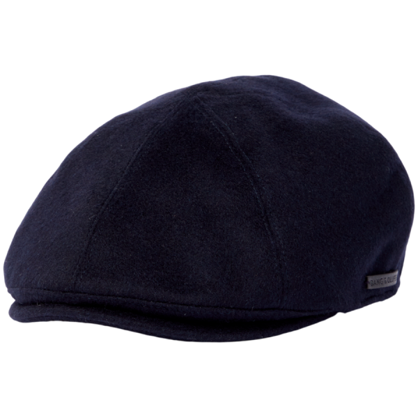 Cashmere Flat Cap Navy Blue (L)