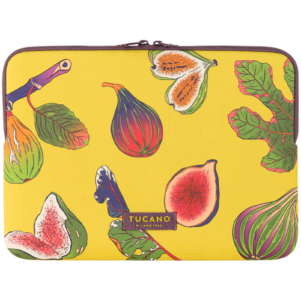 TUCANO SCHIZZO Sleeve for MacBook Air 15 / Laptop 13 / Laptop 14, Flora Fichi Acid Green