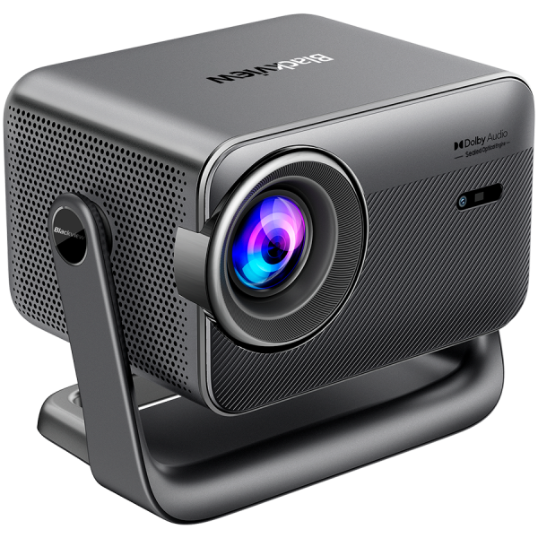 Blackview TV Projector PV1000 MAX 40-150inch 480p 1500:1 4K 1920x1080 LED ANSI lumens 1000 Auto Focus MT9660 Quade-core 1.53GHz 1GB+8GB BT5.0 WiFi5e Dolby Audio 360 DLNA+Miracast+AirPlay VIDAA Space Grey