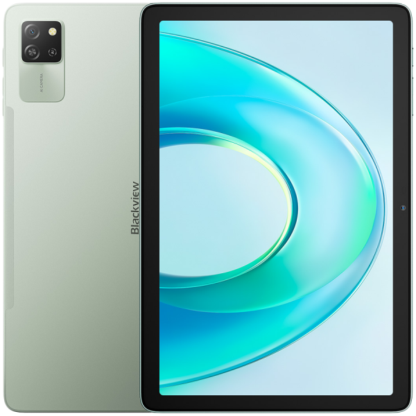 Blackview Tab 60 Pro LTE 10.1-inch HD+IPS 800x1280 60Hz 8GB/128GB, Octa-core T606 1.6GHz Cam Front 5MP Rear 8MP Battery 7700mAh USB Type-C Cable SIM tool Film Case Android 15 Algae Green