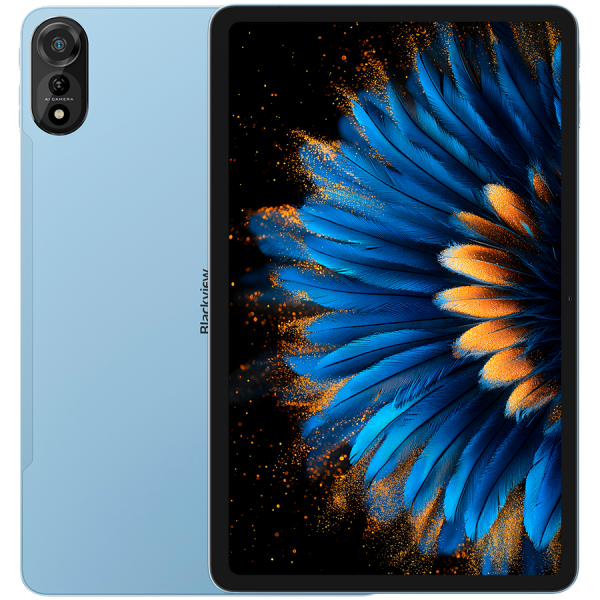 Blackview MEGA 2 SET LTE 12-inch FHD+IPS 1200x2000 60Hz 6GB+256GB Unisoc T615 Octa-core 1.6GHz Cam Front 8MP Rear 16MP 9000mAh+Charging 18W Fast / Cable Film Case Stylus Mouse Keyboard EN Netflix HD Android 15 Ice Blue