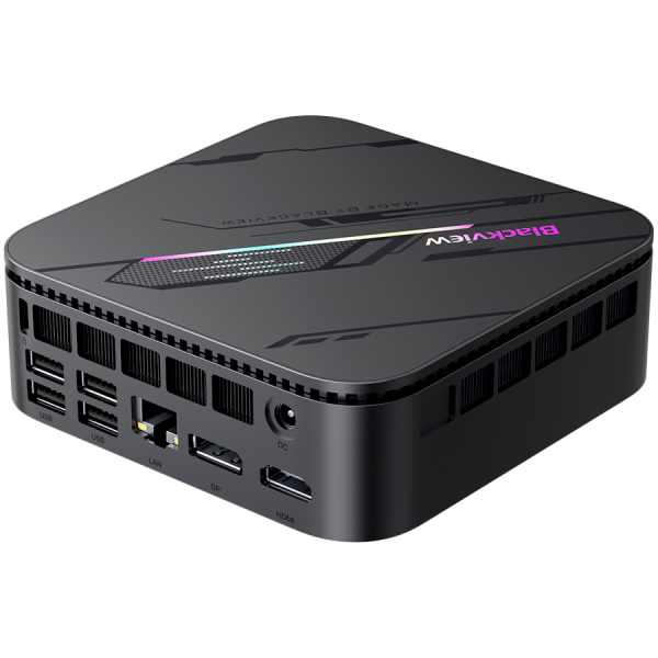 Blackview miniPC MP100 Pro AMD Ryzen 5 7430U up to 4.3HGz 16/512 WiFi 6 BT 5.2 LAN RJ45 USB 3.2Gen1x4 USB 3.2Gen2x2 HDMI2.0x1 DP1.4x1 TypeCx1 Windows 11Pro Grey