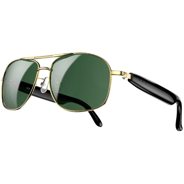 Smart Glasses Blackview D1 Pro Black lenses Chips AB5756C 113Kb+1MB 105+105mAh BT 6.0 Lesten to music IP54 Voice assistant control Smart Eyewear 145x44x140mm Golden