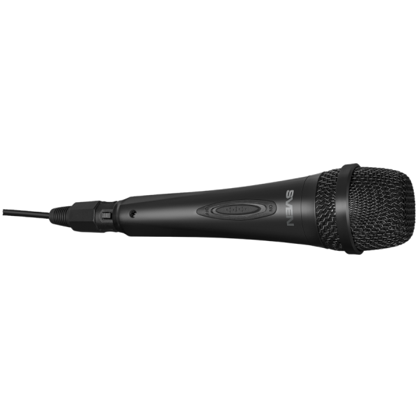 Microphone SVEN MK-130 (wired, dynamic, plastic, cable 3.0 m, 6.3mm Jack, cardioid, black)