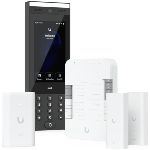Ubiquiti UA-G3-SK-Gate Starter kit with a Gate Hub, G3 Intercom, PoE++ adapter, and PoE++ over twisted pair extender for access control at a single gate with Touch Pass support